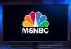 MSNBC logo on a screen