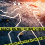 CEO’s Mysterious Murder: Was It A Symbolic Execution? Chalk outline at a crime scene with evidence markers.