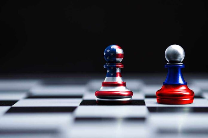 1597207681 featured image Two chess pawns painted as American and Russian flags.