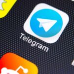Telegram app icon on a smartphone screen