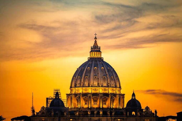 1175584342 featured image Dome of a cathedral at sunset with orange sky