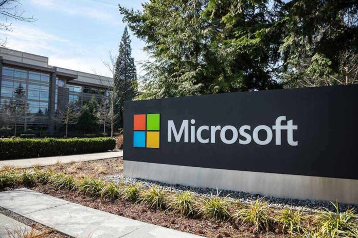 1357496909 featured image Microsoft sign with office buildings and trees.