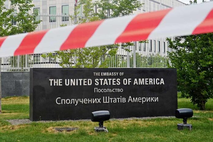 656626315 featured image U.S. Embassy sign behind red and white caution tape