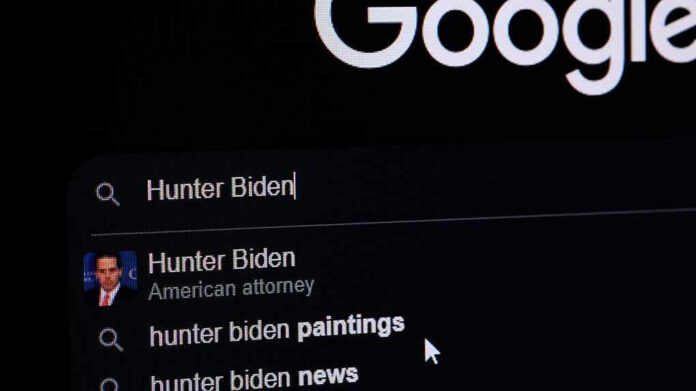 Google search for Hunter Biden with suggestions.