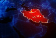 Map of Iran highlighted with Tehran marked.