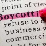 Boycott Conspiracy REVEALED—Democrats Caught Staging Rival Rally Highlighted definition of the word 'boycott' in a dictionary