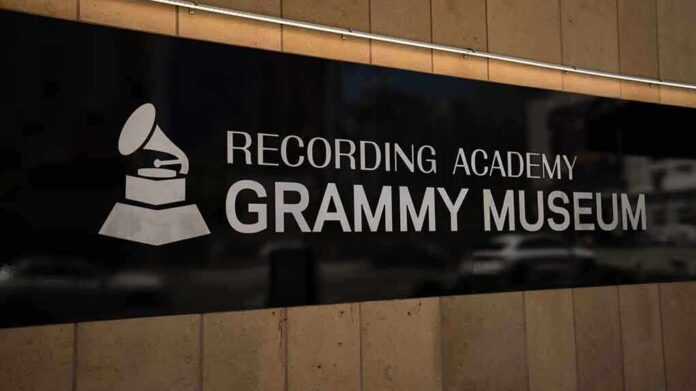 Sign of the Grammy Museum displaying the Recording Academy logo