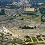 Trump’s Bombshell MIDDLE EAST Move—Pentagon Scrambles Aerial view of the Pentagon surrounded by highways and urban areas