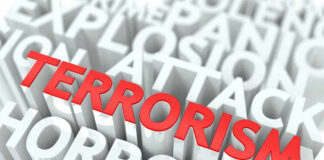 The word Terrorism highlighted among other words.