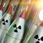 Chilling NUCLEAR Drill: Russia’s SHOCKING MOVE Line of nuclear missiles with radiation hazard signs.