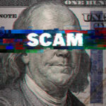 Massive Autism Fraud EXPOSED! Scam text overlaid on distorted 100 dollar bill