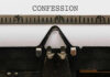 Newsom Aide’s Shocking Fraud CONFESSION Typewriter with CONFESSION on paper.