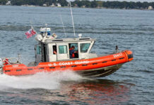 A Lethal Strike and a Missing Paper Trail Coast Guard boat speeding on the water.