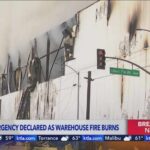 Solar Roof Turns Wildfire—City Locks Down Structural integrity now more of a concern for crews fighting multi-day Boyle Heights warehouse fire
