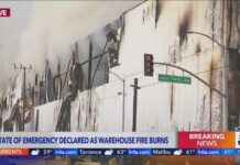 Solar Roof Turns Wildfire—City Locks Down Structural integrity now more of a concern for crews fighting multi-day Boyle Heights warehouse fire