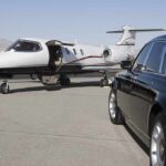 Five Survive After Good Samaritans Aid Rescue A private jet parked at an airport with a luxury car in the foreground