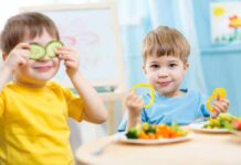 Thousands Of Texts — Toddlers Targeted Two children playing with vegetables while enjoying a meal