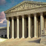 Naturalization Fraud: Four Charged in New Jersey Building with columns and statues in front of entrance.