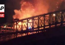 Brooklyn Bridge Fire Sparks New Questions LIVE: Fire on Brooklyn Bridge during July 4th fireworks show in New York