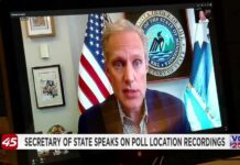 Secretary of State speaks on poll location recordings, defends voter vouching law