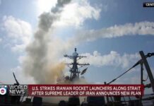 U.S. Strikes Iranian Military Sites Near Strait of Hormuz US strikes Iranian rocket launchers on the Strait of Hormuz in first military action in weeks