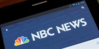 NBC News app screen on a smartphone