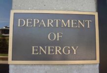 Department of Energy sign on building wall