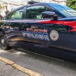 Atlanta police car parked on city street