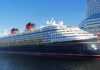 Cruise Crew Purge Stuns Boston Cruise ship docked at a modern harbor terminal