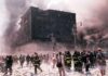 Hidden 9/11 Memo Raises New Questions First responders amid debris near a heavily damaged building