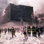 Hidden 9/11 Memo Raises New Questions First responders amid debris near a heavily damaged building