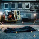 ISIS Link Confirmed After Market Horror crime scene with body bag in alley