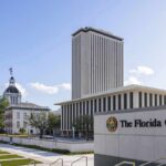 Florida Bans Undocumented Students From Public Colleges Florida Capitol complex with modern tower and historic dome