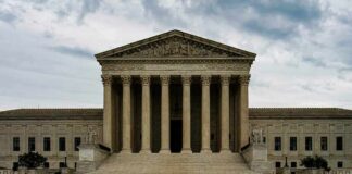 Supreme Court building with grand columns and steps