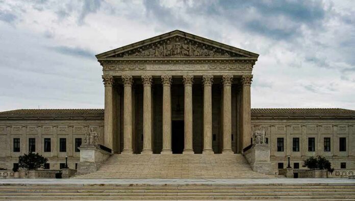 Supreme Court building with grand columns and steps